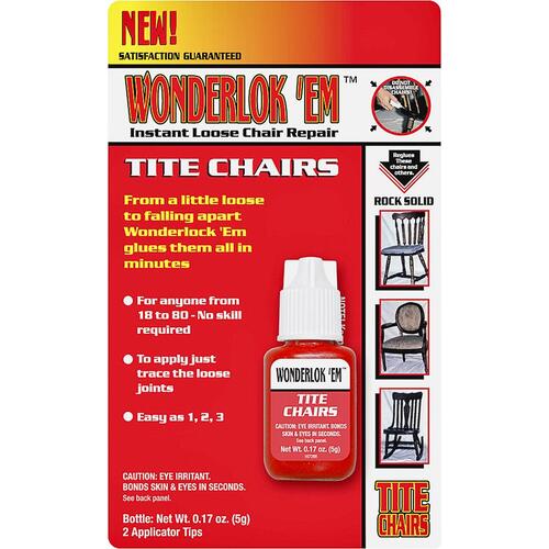 Wonderlok 'Em W2082 Glue Tite Chairs Super Strength Epoxy 0.17 oz Clear