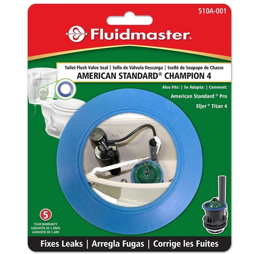 Fluidmaster 510A-001-P10 Toilet Flush Valve Seal, 2.75 in ID x 4.3 in OD Dia, Rubber, Blue
