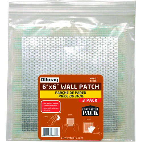 ALLWAY TOOLS INC. WP6-3 Drywall Patch - pack of 3