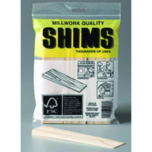 Nelson PSH6/9-72-56 Shim, 6 in L, 1-1/2 in W, Pine Wood, Natural - pack of 9