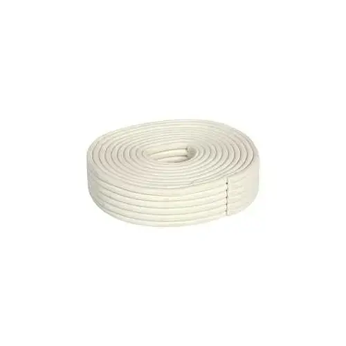 Caulking Cord Weatherstrip, 1/8 in Thick, 90 ft L, Synthetic Fiber, White