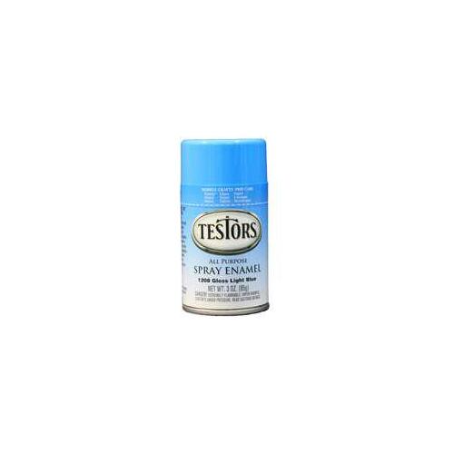 Testors Gloss Light Blue Enamel Spray Paint - 3oz Aerosol For Hobbies & Crafts (1208T)
