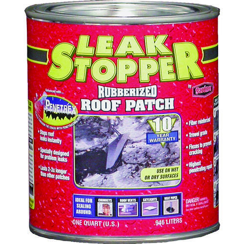 Gardner 0318GA Roof Patch, Black, Liquid, 1 qt