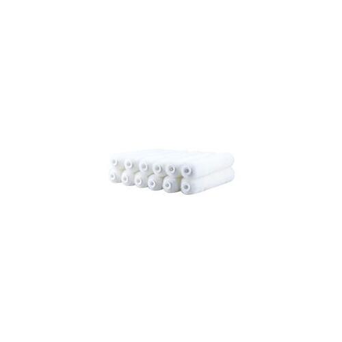 RollerLite 6WV038-12 White Velvet Mini Roller Cover, 3/8 in Thick Nap, 6 in L, Dralon Cover, White - pack of 12