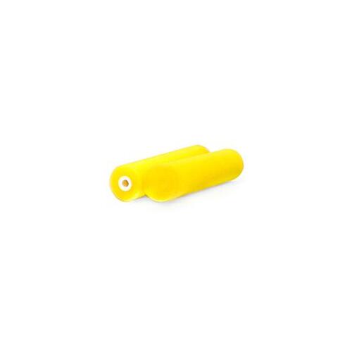 RollerLite 6YF038D Roller Cover, 3/8 in Thick Nap, 6 in L, Foam Cover, Yellow - pack of 2