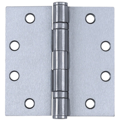 Tell Manufacturing HG100319 H4040 Series Square Hinge, 4 in H Frame Leaf, 0.085 in Thick Frame Leaf, Stainless Steel