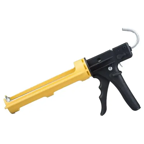 Dripless ETS3000 Caulking Gun, 10 oz Cartridge, Ergonomic Handle Yellow