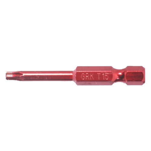 GRK Fasteners 187427 Drive Bit, T15 Drive, Star Drive, 2 in L Pair Red