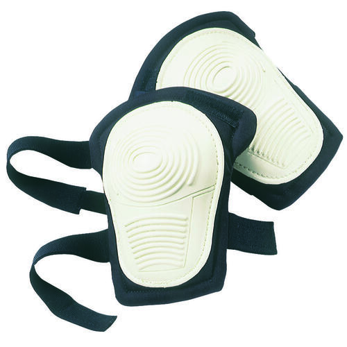 Non-Skid Swivel Knee Pad, TPR Cap, EVA Foam Pad, Hook and Loop Closure Black/White