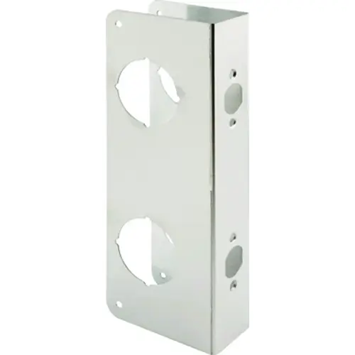 Lock and Door Reinforcer, 2-3/8 in Backset, 1-3/4 in Thick Door, Stainless Steel, Stainless Steel