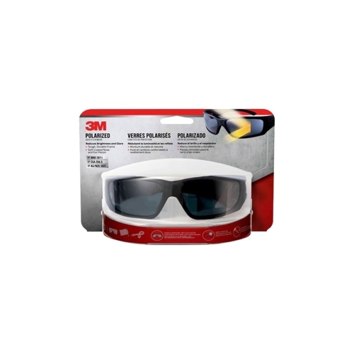 3M 90214-HZ4-NA Polarized Safety Eyewear, Anti-Fog, Scratch-Resistant Lens,  Black Frame, UV Protection: Yes