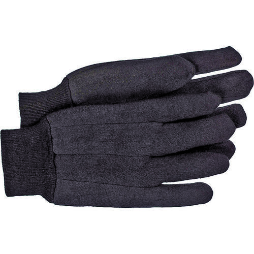 Classic, Heavy Weight Protective Gloves, Men's, L, Straight Thumb, Knit Wrist Cuff, Cotton/Polyester, Brown