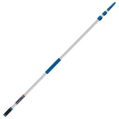 Telescopic Pole with Locking Cone and Quick-Flip Clamps, 6 ft Min Pole L, 18 ft Max Pole L