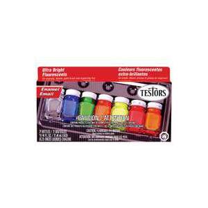0.25 oz. 6-Color Ultra Bright Fluorescent Enamel Paint Set (6-Pack)