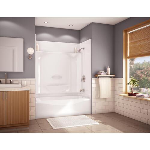 MAAX 148006-000-002-29 Maax 5 Right Hand Tub/Shower kit, 60 x 30, Alcove Mounting, 2 Shelves White