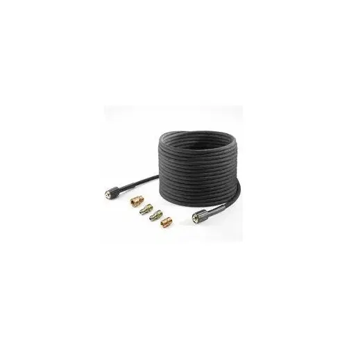 Pressure Washer Hose, 50 ft L, M22, Rubber Black