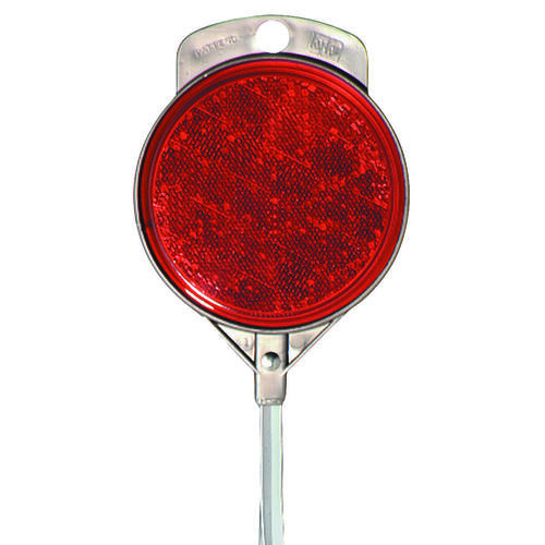 Driveway Marker, Aluminum Post, Red Reflector - pack of 24