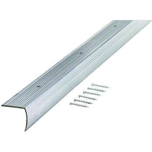 M-D 78105 Stair Edging, 73.63 in L, 1.28 in W, Aluminum