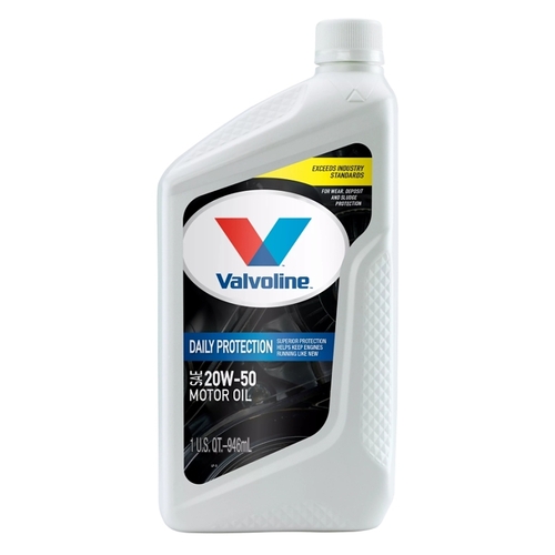 Valvoline 822344 Daily Protection Synthetic Blend Motor Oil, 20W-50, 1 qt Bottle