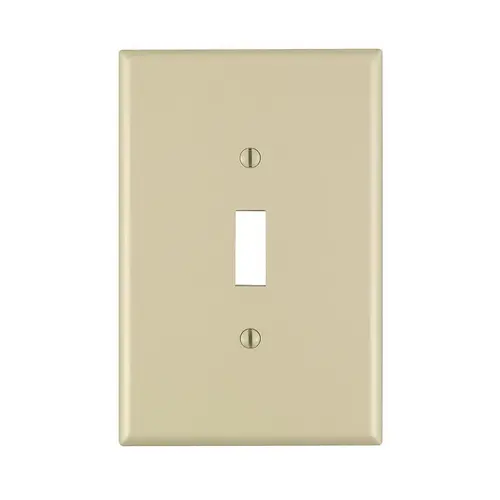 86101 Wallplate, 3-1/2 in L, 5-1/4 in W, 1 -Gang, Thermoset Plastic, Ivory, Smooth