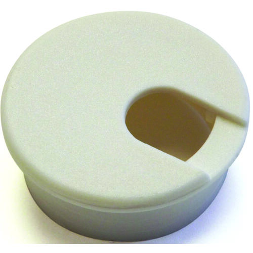 Jandorf 61623 Desk Grommet, 1-3/4 in Dia Cable, Polystyrene, Pure White