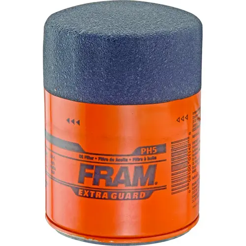 Fram PH5 Full Flow Lube Oil Filter, 13/16-16 Connection, Threaded, Cellulose, Synthetic Glass Filter Media