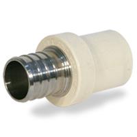 Apollo Valves APXCPVC34 APXCPV34/TPC0750 Pipe Adapter, 3/4 in, PEX x Copper Sweat, 100 psi Pressure Chrome