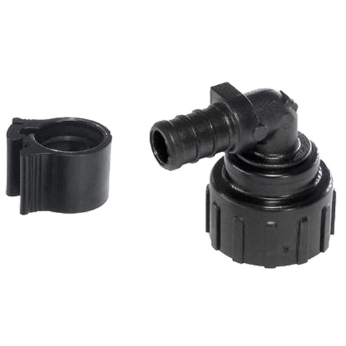 Flair-It 30818 PEXLOCK Pipe Elbow, 1/2 x 3/4 in, MGH, Black, 100 psi Pressure Pair