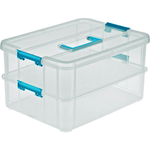 Tray Organizer, Clear, 14-3/8 in L, 10-3/4 in W, 7-3/4 in H - pack of 4