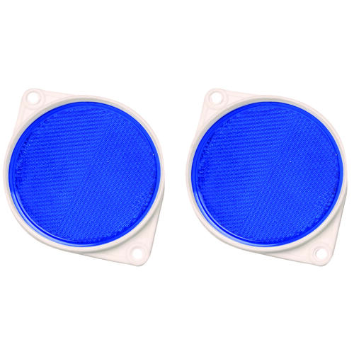 Carded Reflector, 9.63 in L Post, Blue Reflector - pack of 2