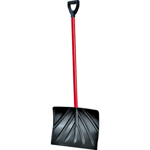 True Temper 1573700 Snow Shovel, 18 in W Blade, 13 in L Blade, Polyethylene Blade, Steel Handle, 50 in OAL, Black