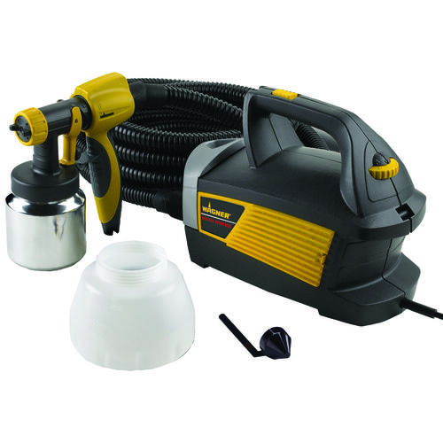 Wagner 0518080 HVLP Paint Sprayer, 120 VAC, 5 A, 1.5 qt Tank, 0.051 in Nozzle, 10 in Pattern, 20 ft L Hose