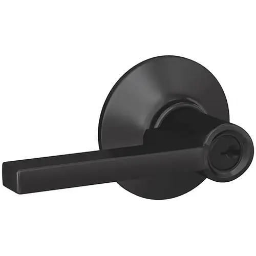 Latitude Series F51VLAT622 Door Handleset, Mechanical Lock, Matte Black, Lever Handle, Metal, Residential