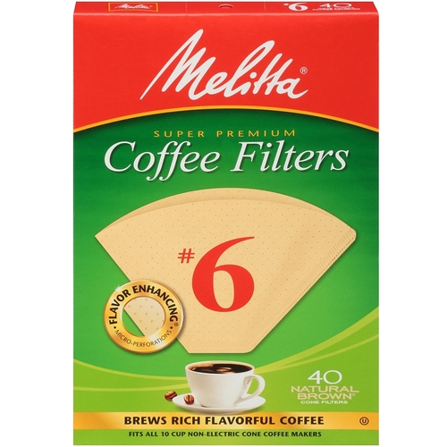 MELITTA USA 626412 FILTER COFFEE CONE NB NO6 - pack of 40
