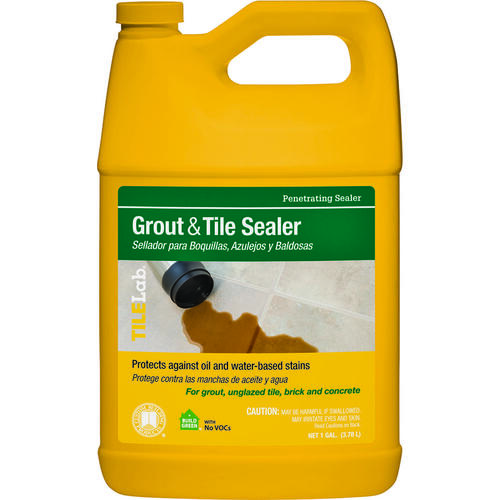 TileLab Grout and Tile Sealer, Liquid, Clear, 1 gal, Bottle - pack of 2
