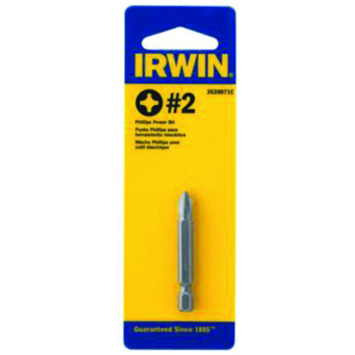 Irwin IWAF26PH2 3520671C Power Bit, #2 Drive, Phillips Drive, 1/4 in Shank, Hex Shank, 6 in L, S2 Steel