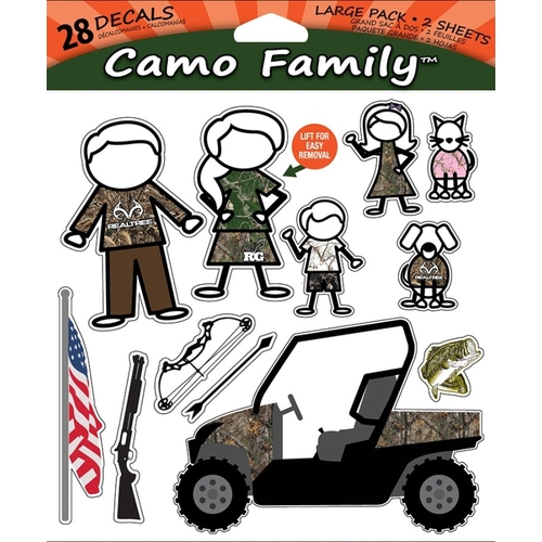 Decal Set, Camo Family, Vinyl Adhesive - pack of 48