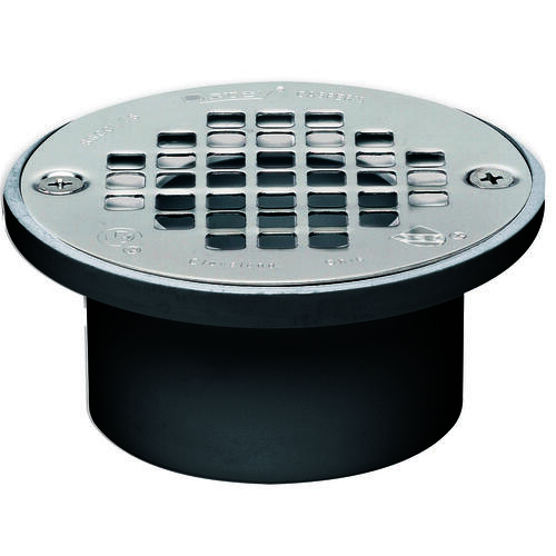 Floor Drain, 2 x 3 in, ABS Body, Black