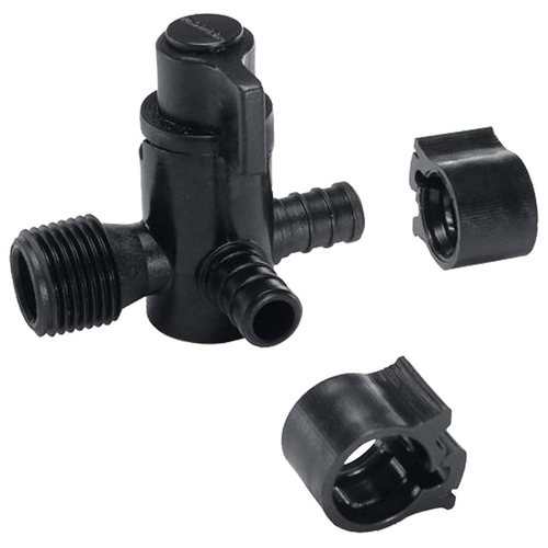 Flair-It 30912 Bypass Valve, 1/2 x 1/2 x 1/2 in Connection, PEX x MPT x PEX, 100 psi Pressure, Polysulfone Body