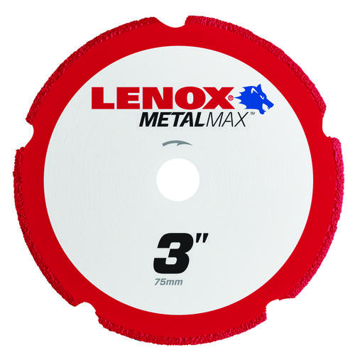 MetalMax Cut-Off Wheel, 3 in Dia, 3/64 in Thick, 3/8 in Arbor, 40, 50 Grit, Diamond Abrasive