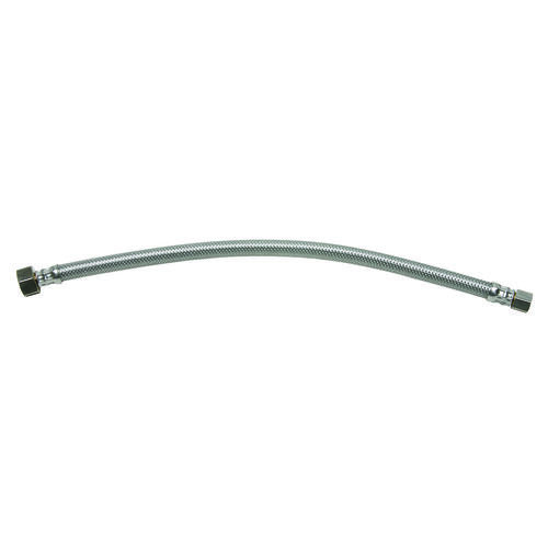 Click Seal Series Water Supply Connector, 3/8 x 1/2 in, Compression x FIP, Polymer/Stainless Steel