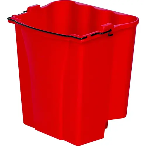 WaveBrake Dirty Water Bucket, 18 qt Capacity, Plastic Bucket/Pail, Red - pack of 6