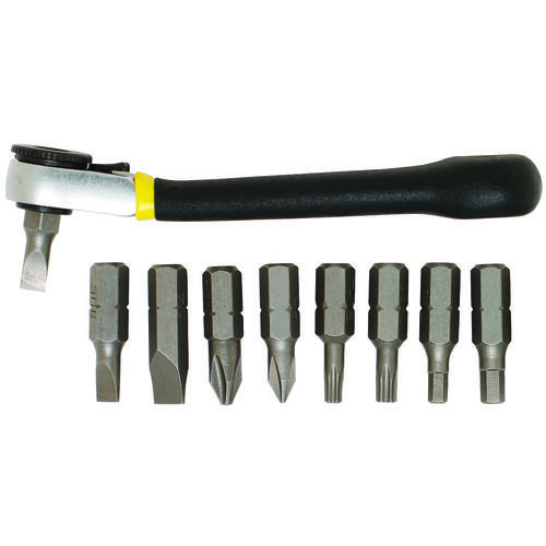 Ratcheting Offset Screwdriver Set Black/Yellow