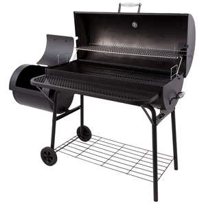 Char Broil 21201571 Deluxe Offset Charcoal Smoker Grill 3 Grate