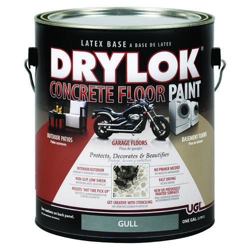 Floor Paint, Flat, Gull, 1 gal Can