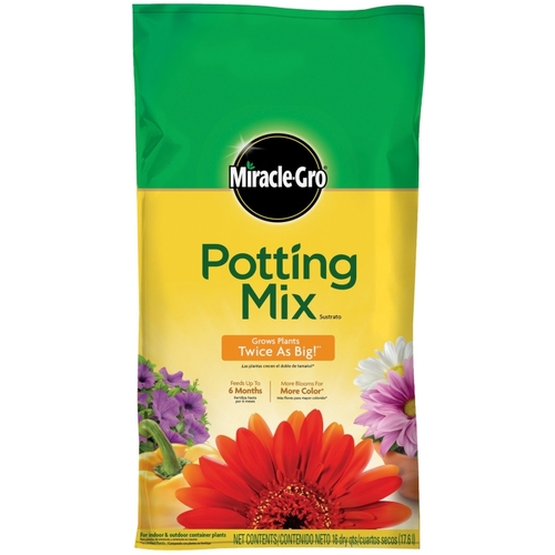 Miracle-Gro 75686301 75686300 Potting Mix, 16 qt Bag