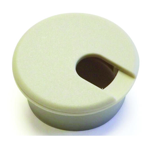 Desk Grommet, 1-1/2 in Dia Cable, Polystyrene, Almond