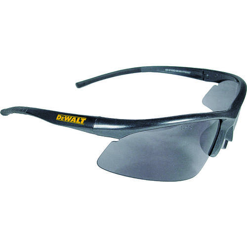 Safety Glasses, Scratch-Resistant Lens, Polycarbonate Lens, Full Frame, Plastic Frame, Black Frame