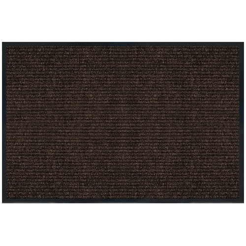 Platinum Utility Floor Mat, 3 ft L, 4 ft W, 1/4 in Thick, Polyester Rug, Charcoal