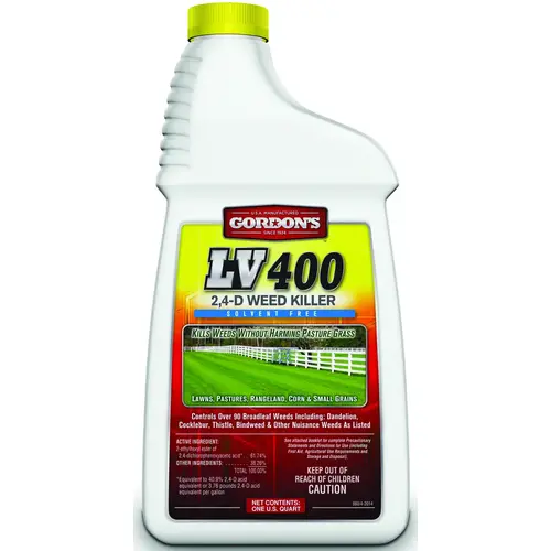 Weed Killer, Liquid, Spray Application, 1 qt White